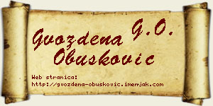 Gvozdena Obušković vizit kartica